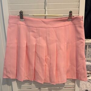 Pink Pleated Women's Skirt